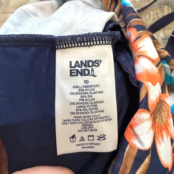 Navy Tropical Floral women’s ' two Piece Swimsuit - Picture 5 of 5